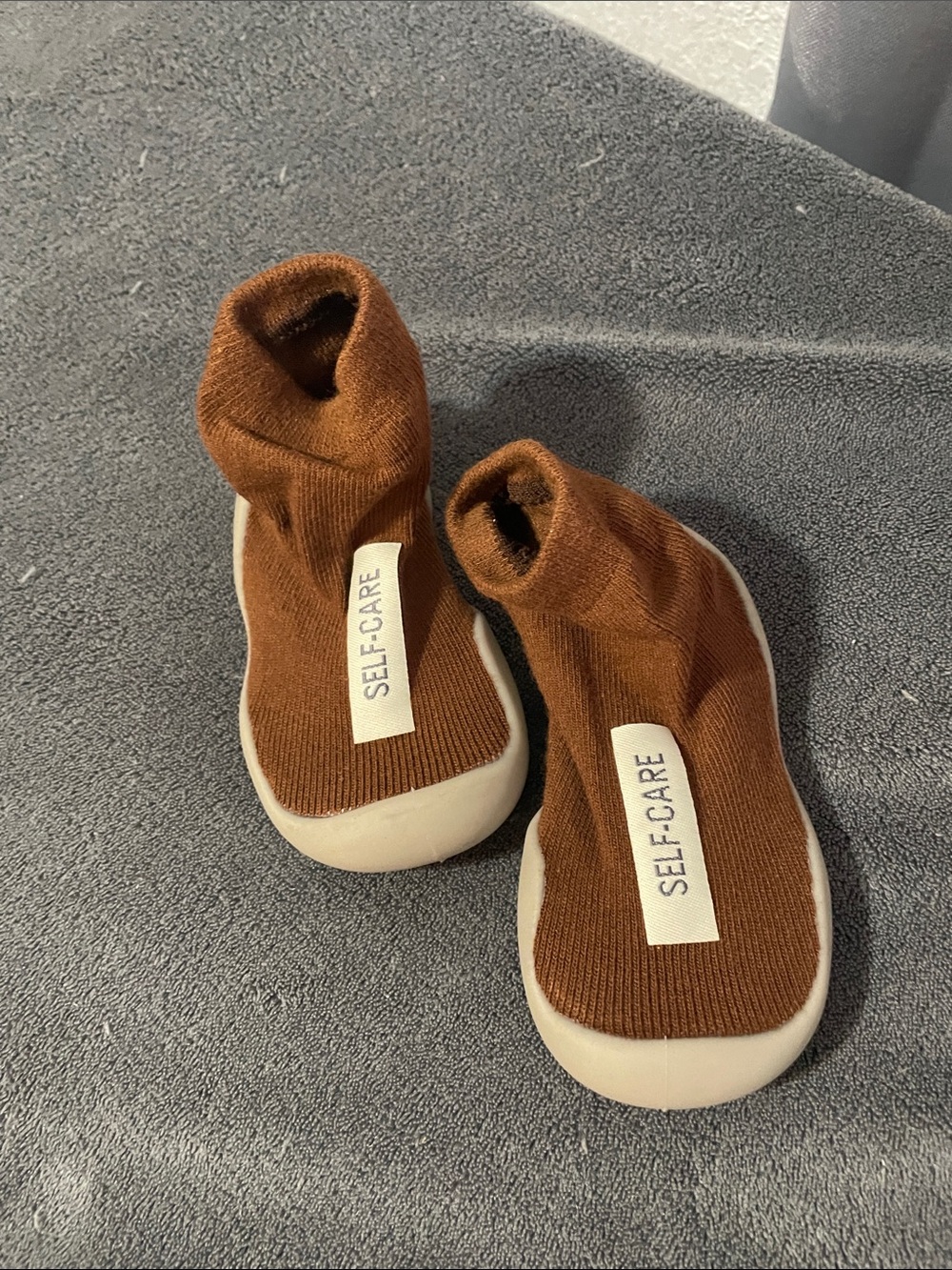 Kids Brown Sock Sneakers